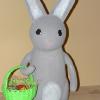 The Papier Mache Easter bunny with the small basket.