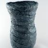 The in gray-silver Papier Mache Vase.