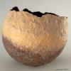 Brown-beige paper mache bowl