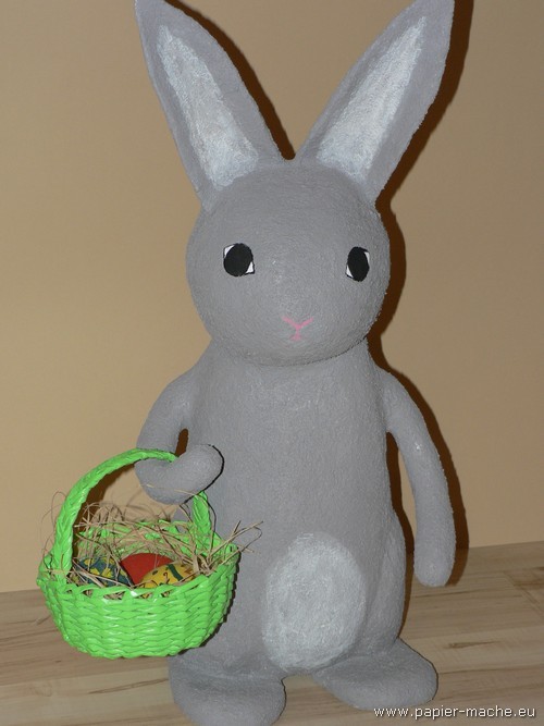 Papier mache Easter Bunny 07