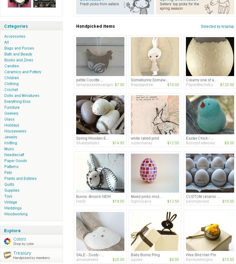 Etsy front page-miska paper mache