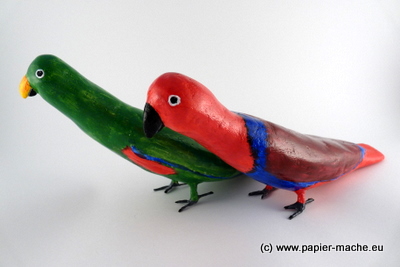 Paper Mache Parrots 4